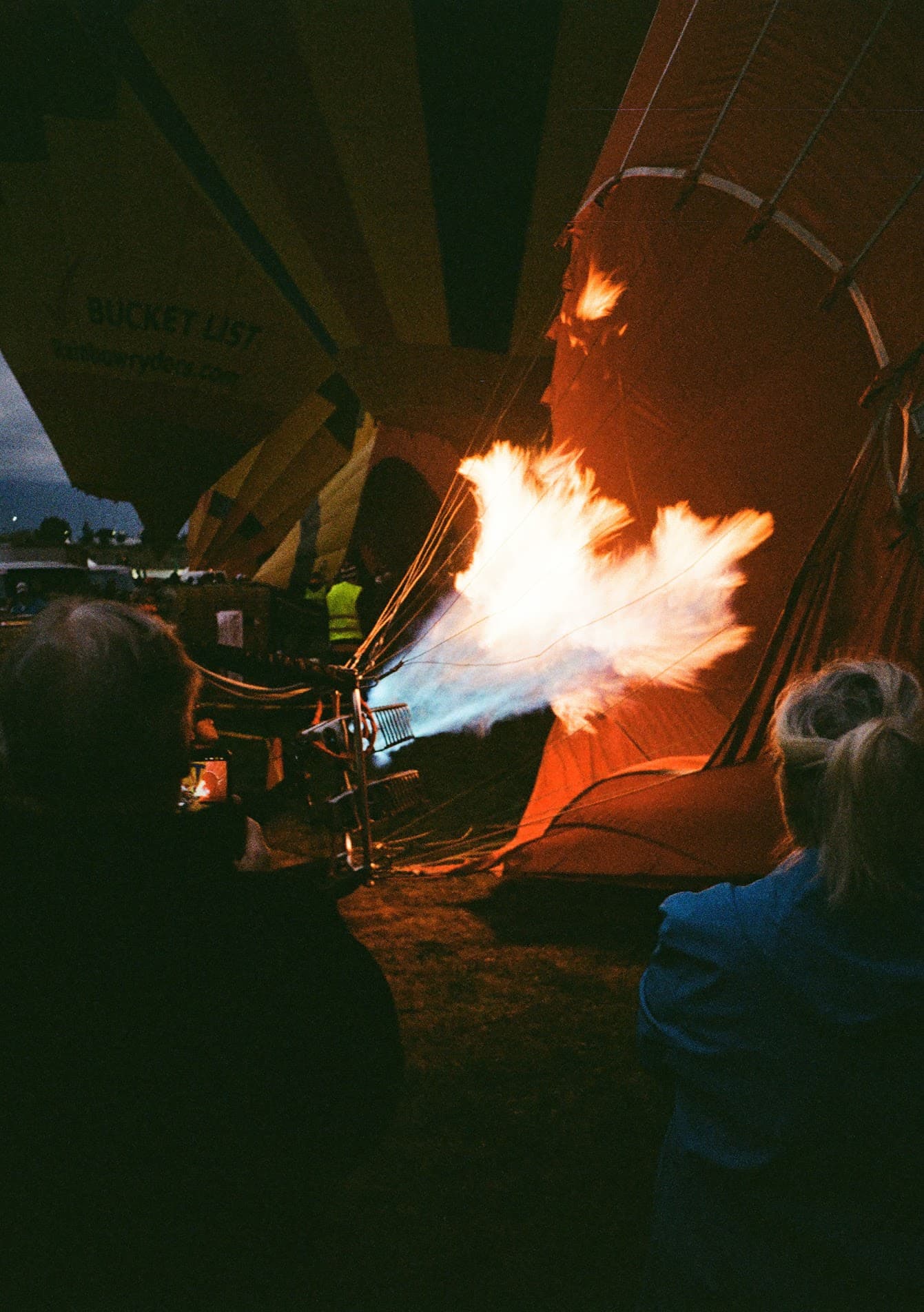 Balloon fire at dawn